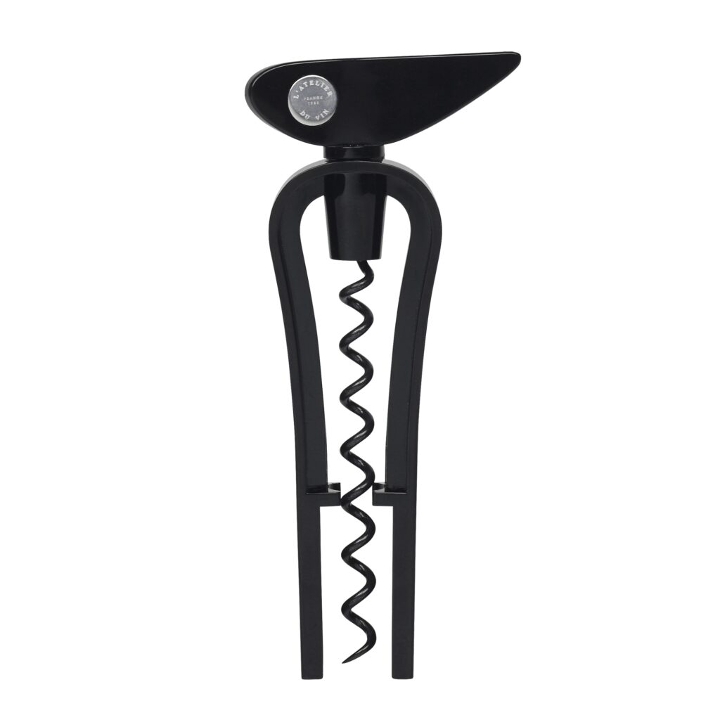 Black screw-thread corkscrew