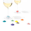 Colored glass marker for wine tasting