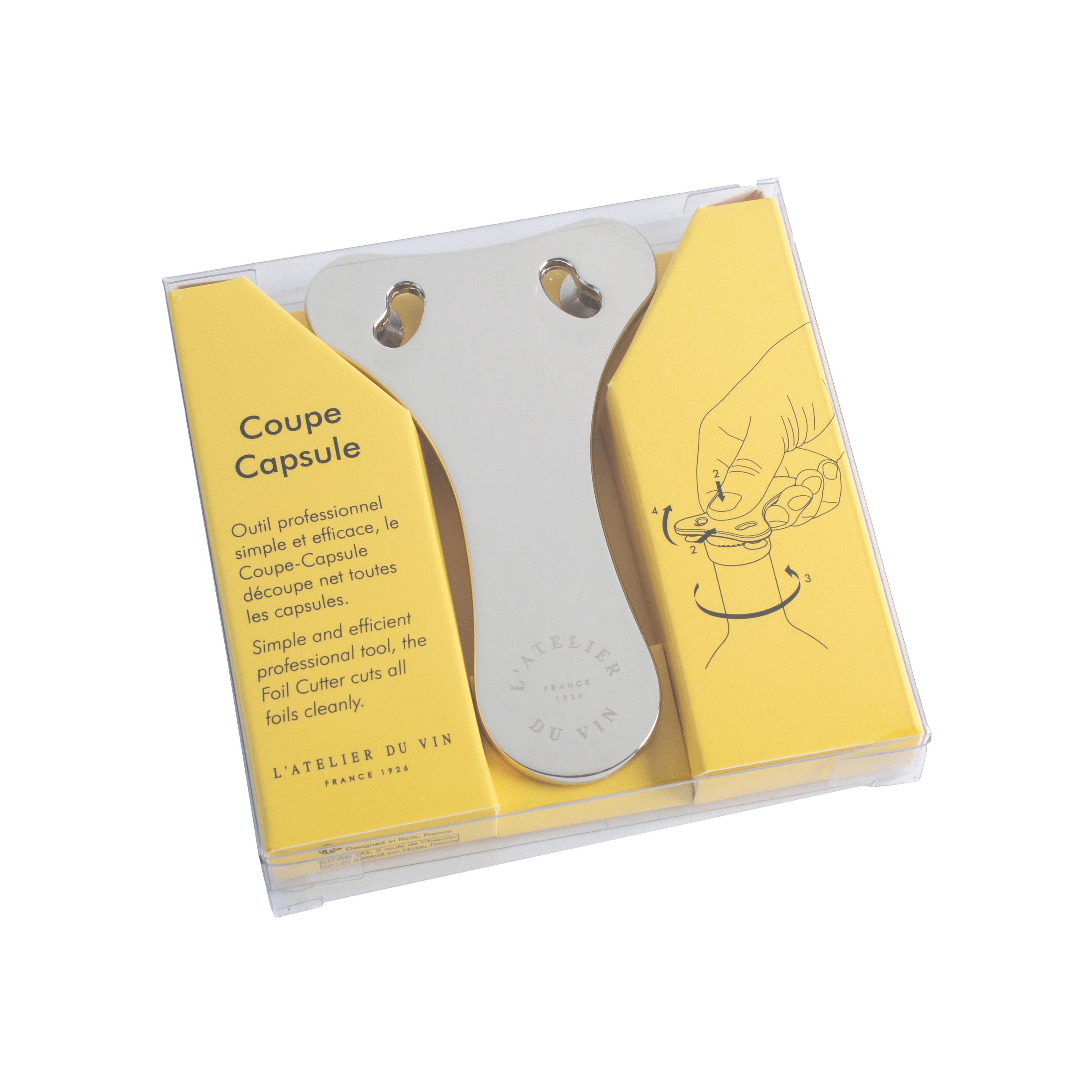 Vin Bouquet Deluxe Foil Cutter - Stainless Steel & ABS, Professional Wine Bottle Opener Accessory