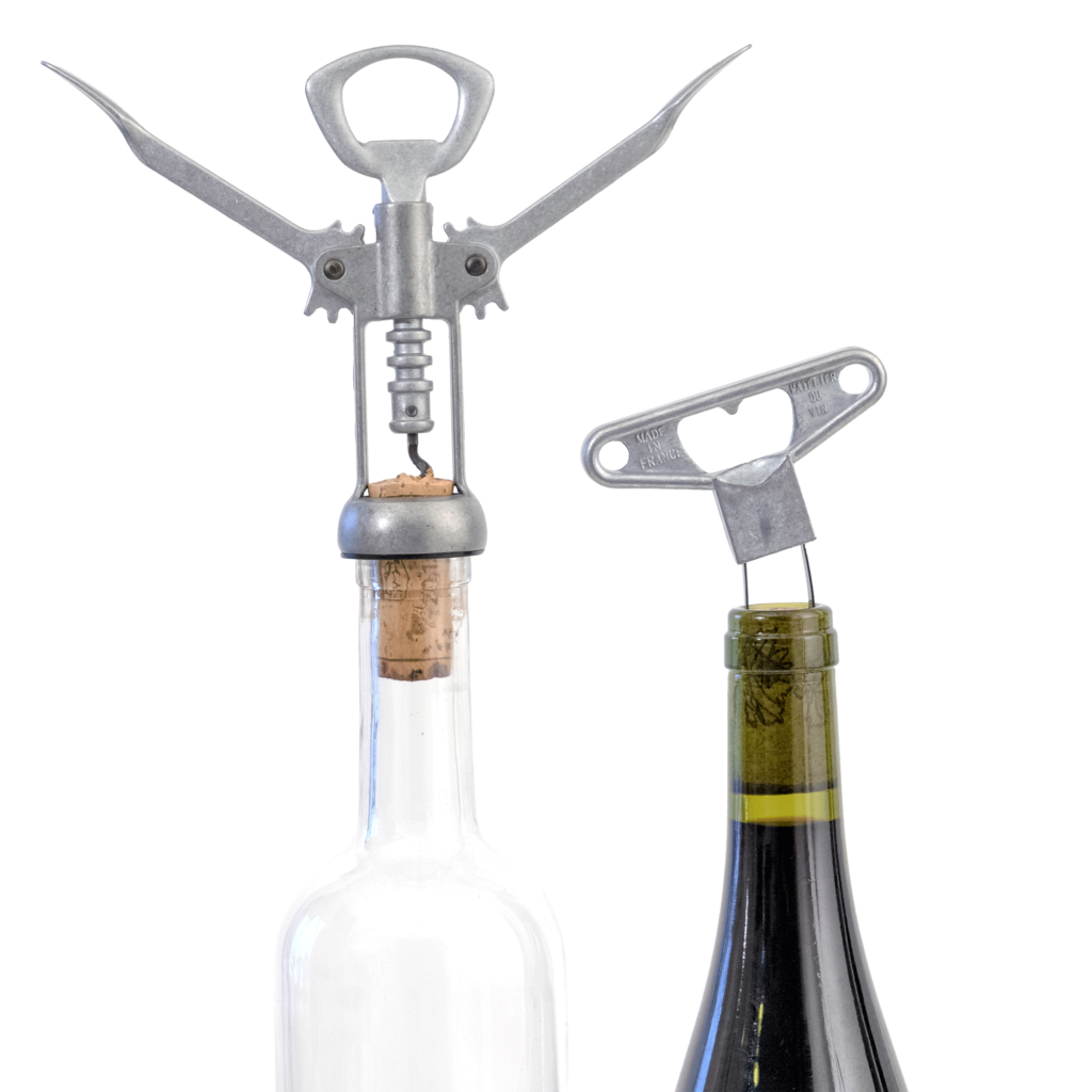 The De Gaule lever corkscrew and The Twin bladed corkscrew