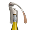 Lever corkscrew on wine bottle