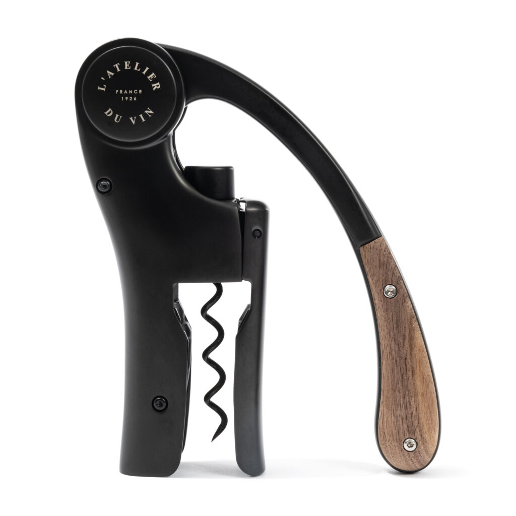 Oeno Motion Wood and Black lever corkscrew