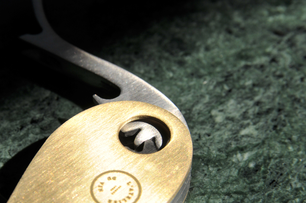 Soft machine brass corkscrew details gear system