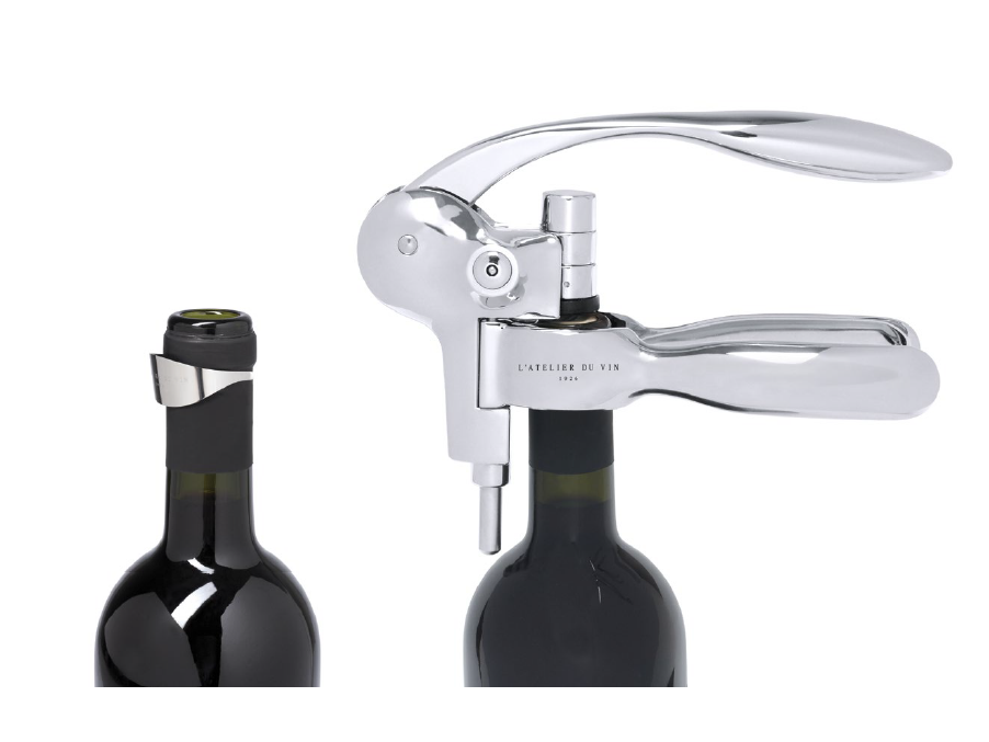 lever wine bottle opener with ring